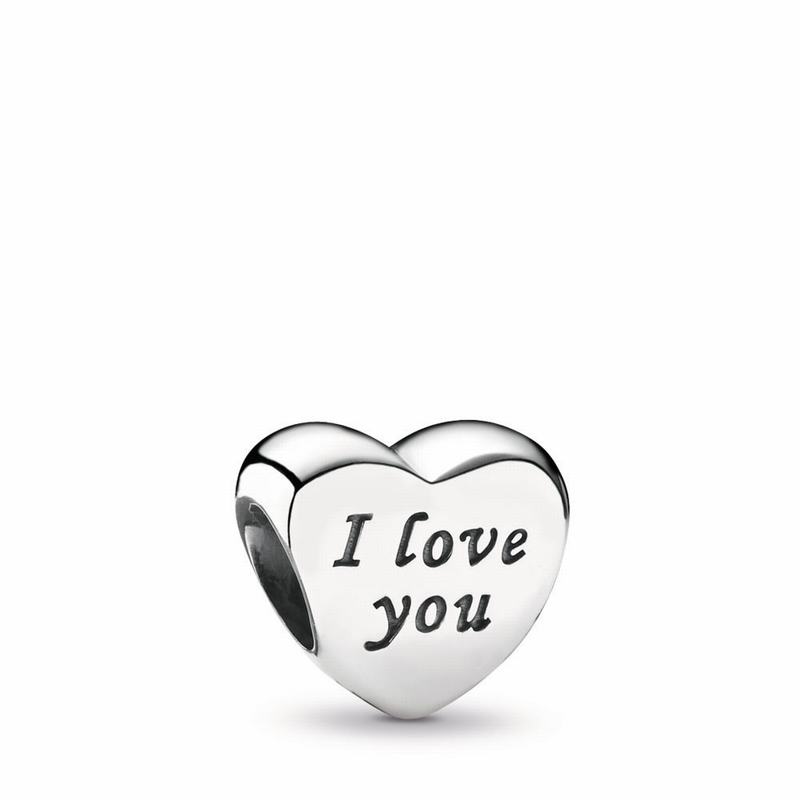 Pandora Words Of Love Engraved Heart Charm - Sterling Silver - Canada | FW3116UX